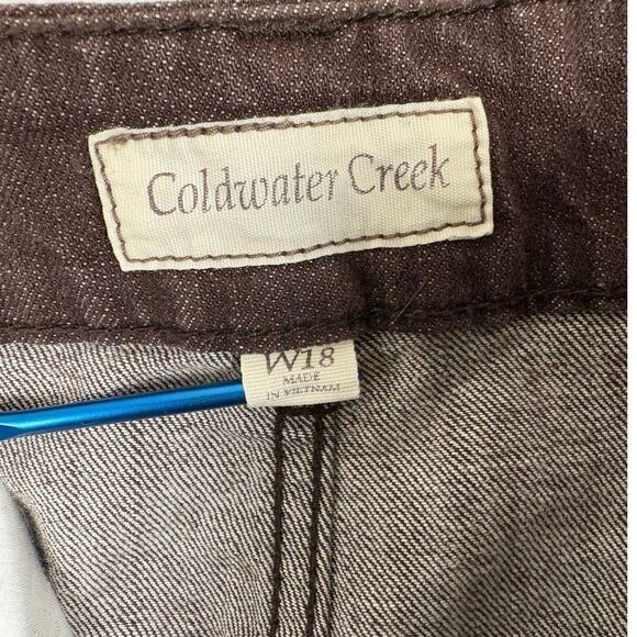 Coldwater Creek Size W18 Cotton Blend Brown Women’s Natural Fit Mid-rise Jeans - Picture 4 of 6